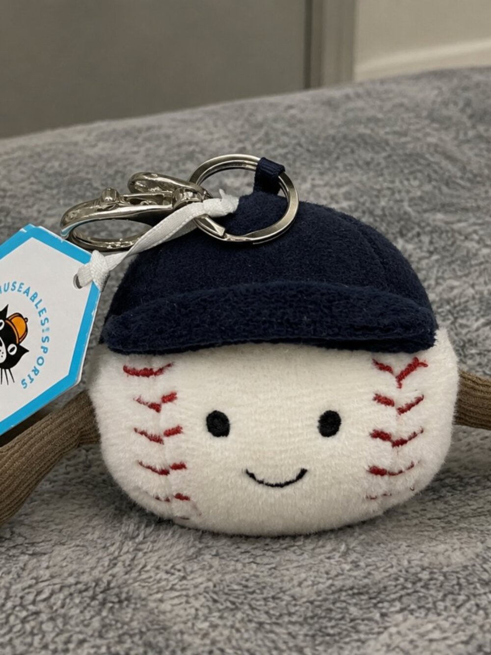 Jellycat Amuseables Sports Baseball Bag Charm - new with tags